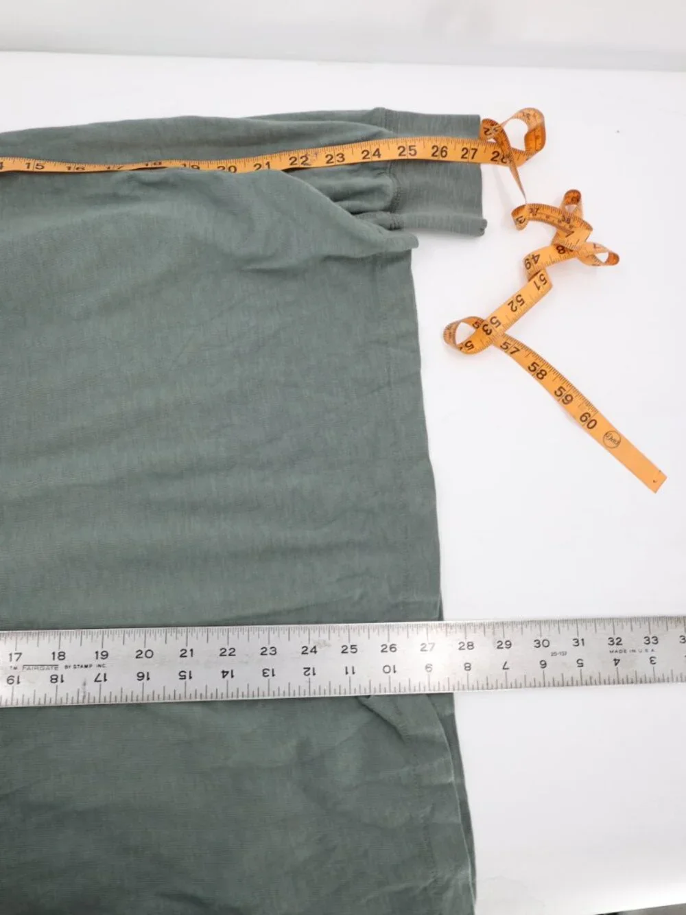 NWT J Crew Shirt Mens Large Garment Dyed Slub Cotton Henley Long Sleeve Green
